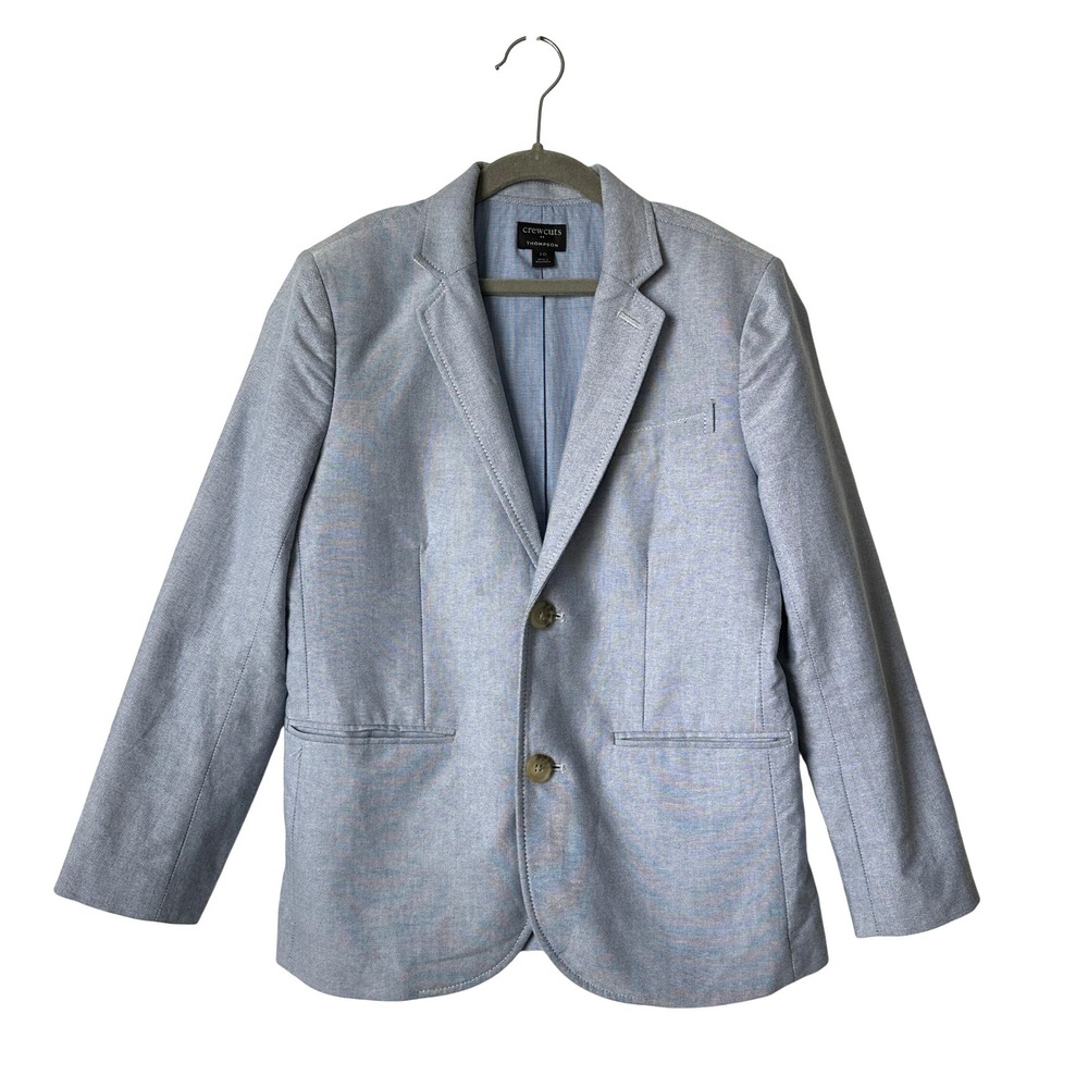Crewcuts by J.Crew Boys Thompson Blazer Light Blue Cotton Jacket Size 10 BF619